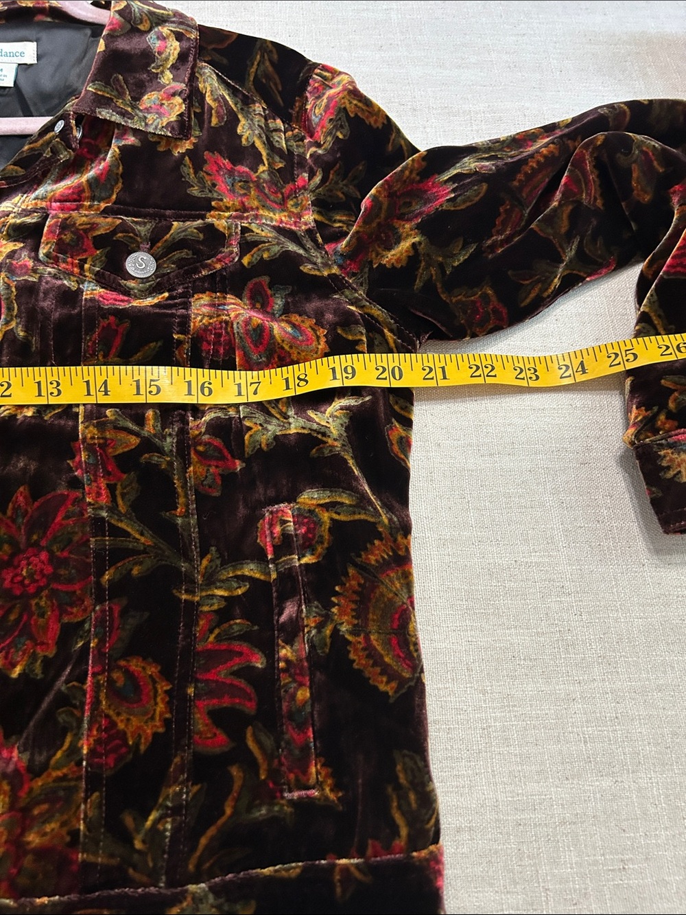 Sundance Jacket Wren Silk Blend Velvet Dark Floral Whimsigoth Fairy Medium - Picture 11 of 15